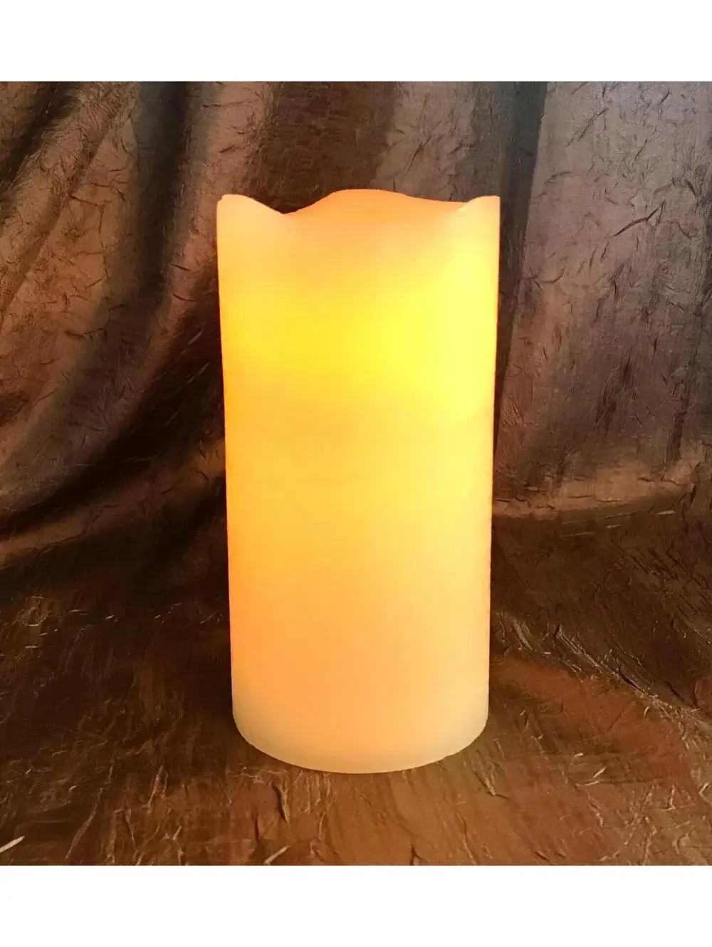 LED Flameless‎ Pillar Candle with Ukrainian Flag Design